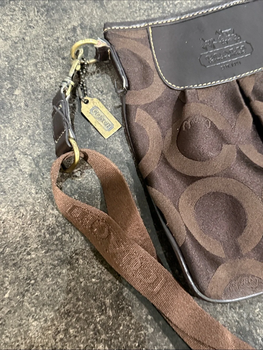 Vintage Coach Brown Madison Crossbody Bag